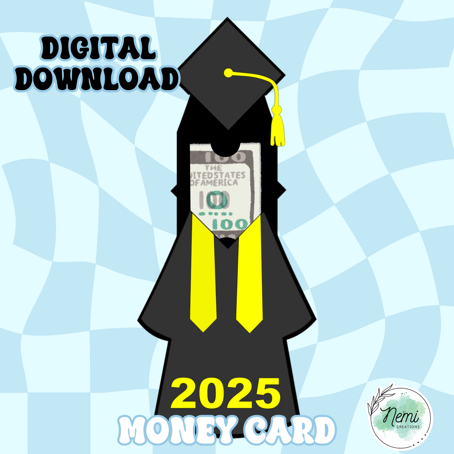 Cap and Gown Money Card DIGITAL SVG FILES