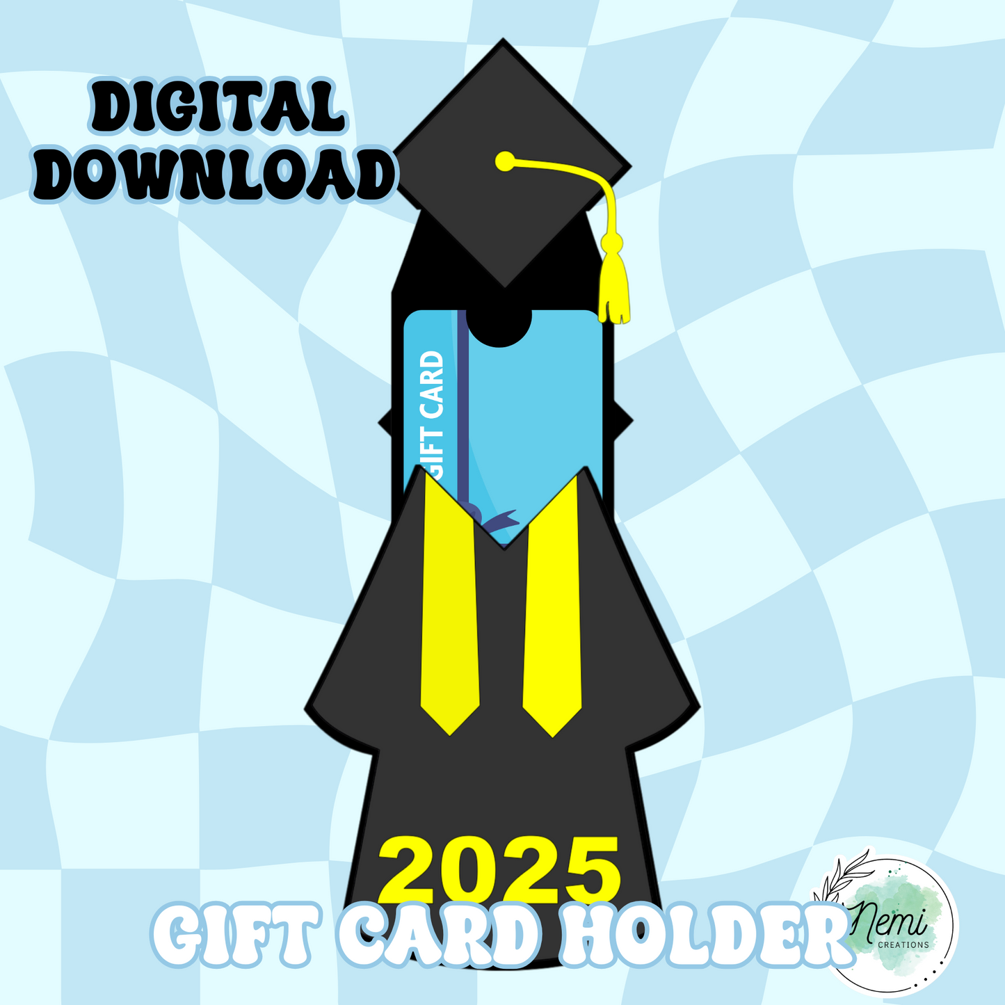 Cap and Gown Money Card DIGITAL SVG FILES