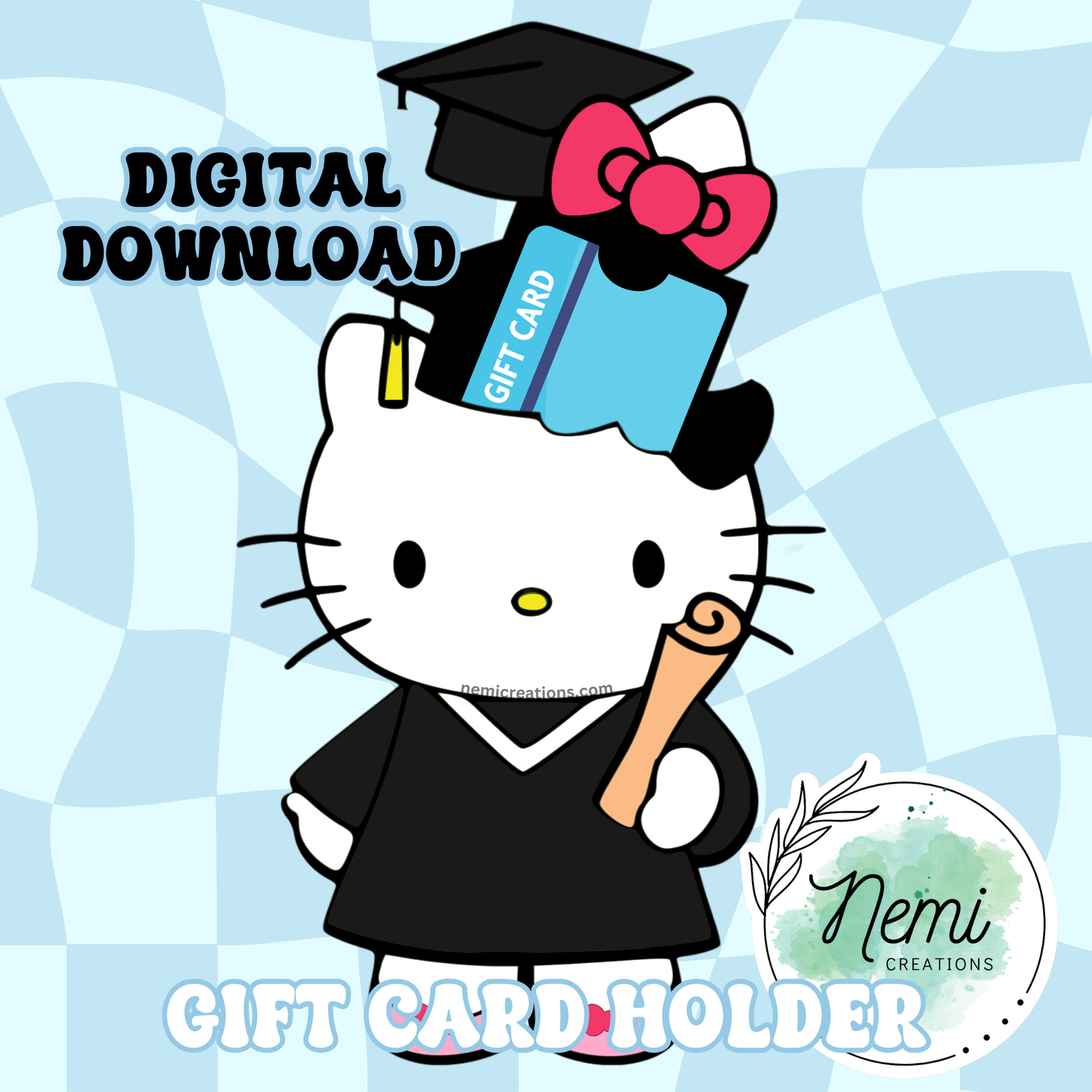 HK Grad Money Card DIGITAL SVG FILES