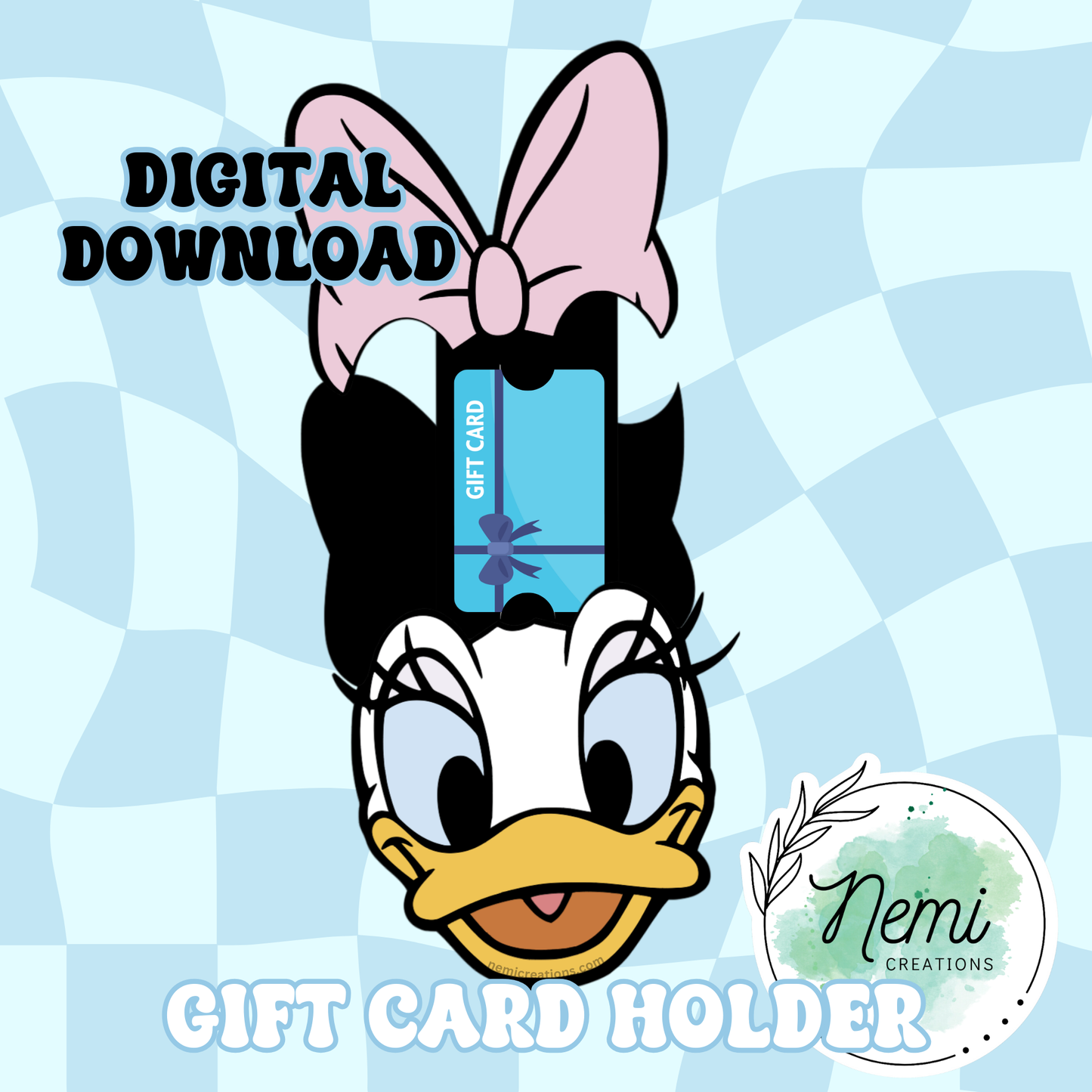 Mrs Duck Money Card DIGITAL SVG FILES