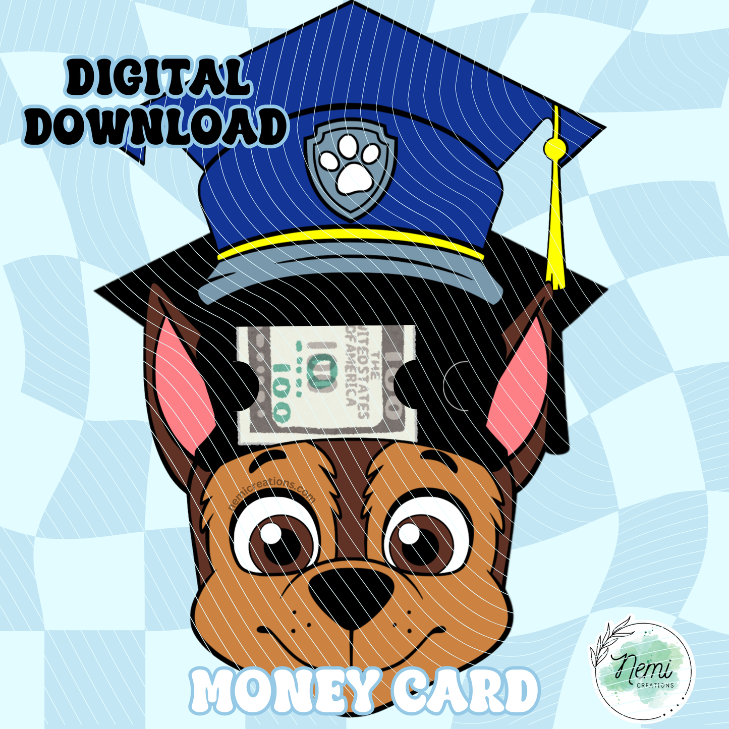 Chase Grad Money Card DIGITAL SVG FILES