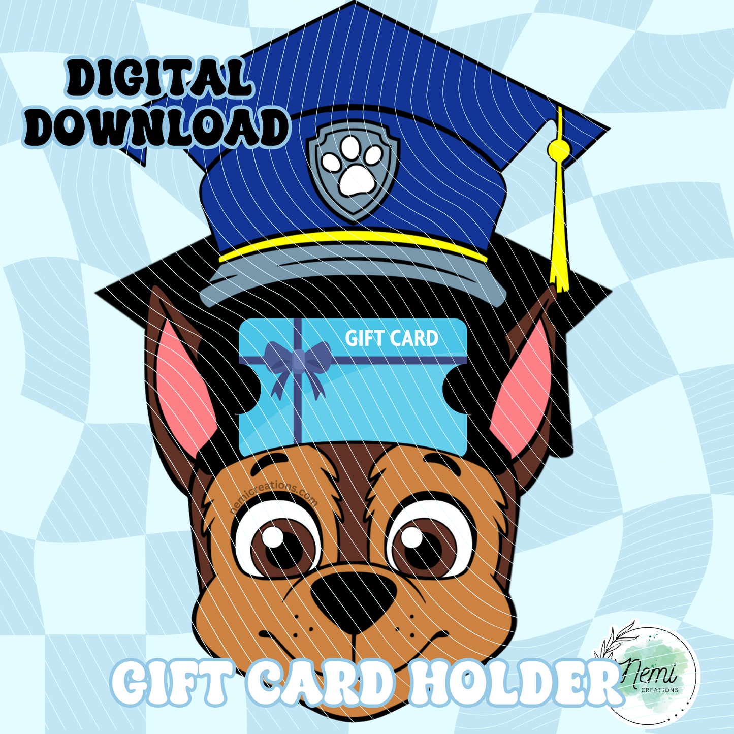 Chase Grad Money Card DIGITAL SVG FILES