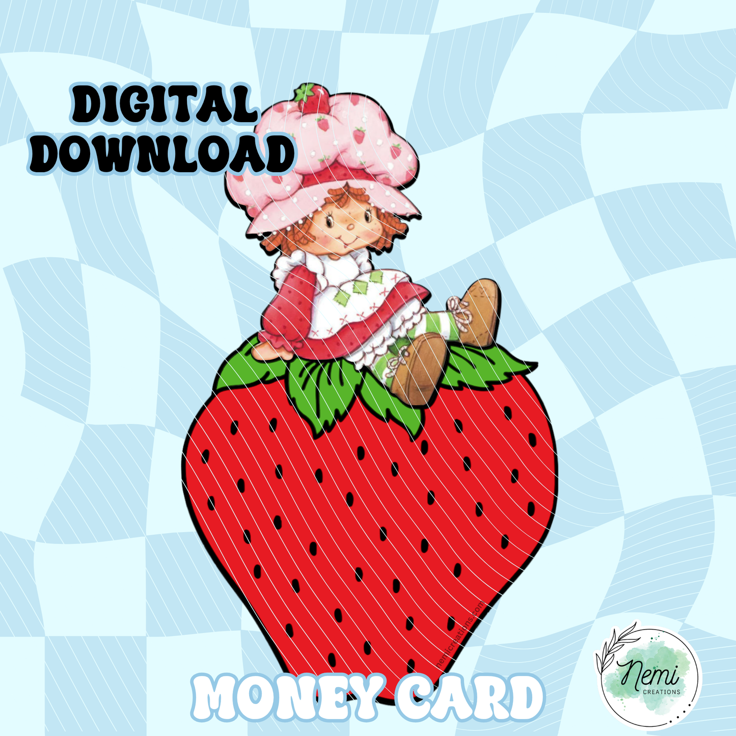Vintage Berry Money Card DIGITAL SVG FILES