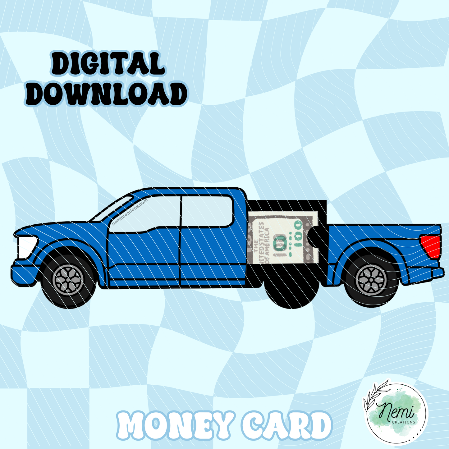 Truck Money Card DIGITAL SVG FILES