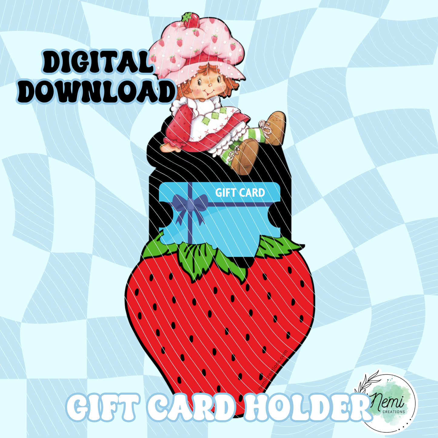 Vintage Berry Money Card DIGITAL SVG FILES