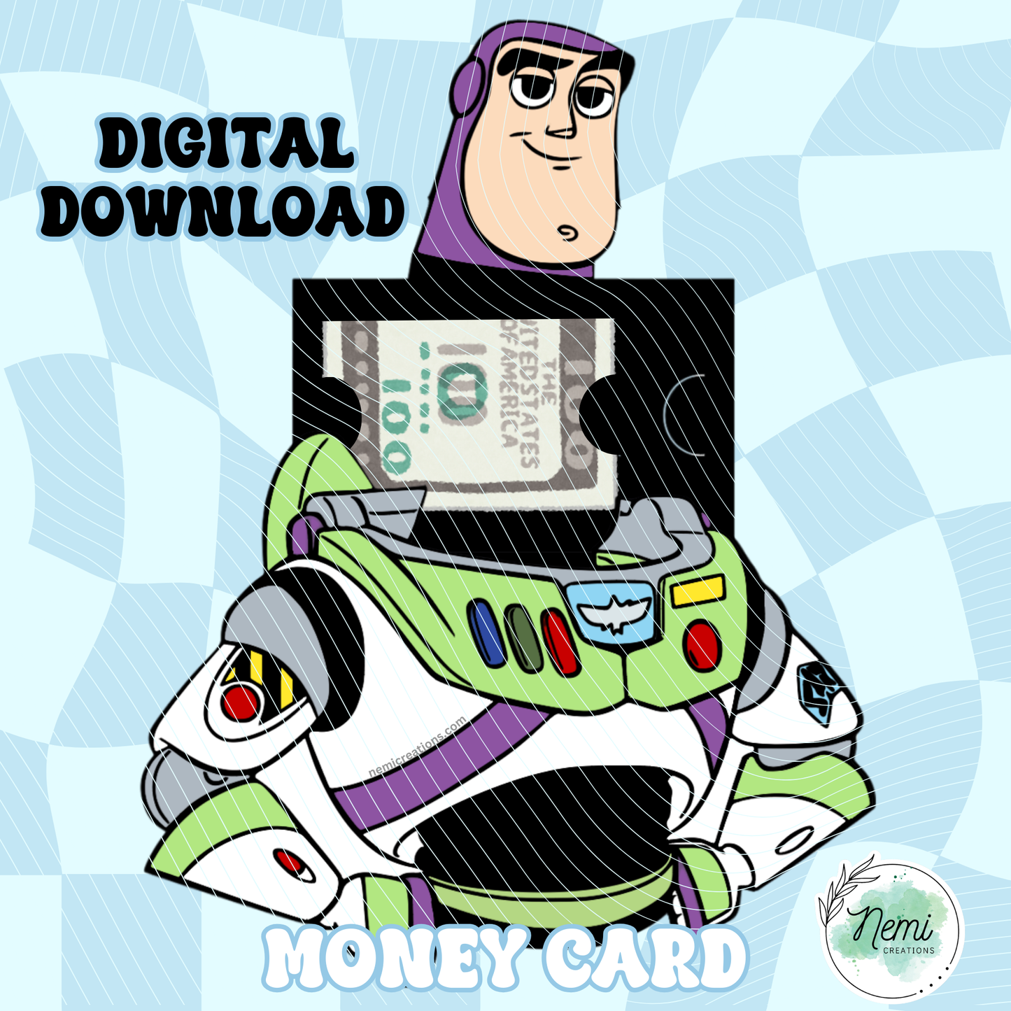 Infinity and Beyond Money Card DIGITAL SVG FILES