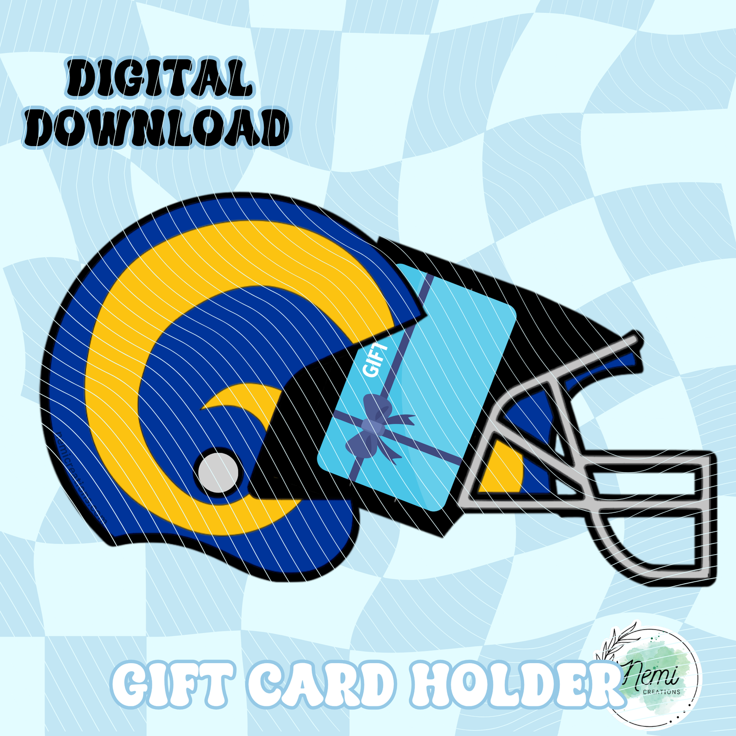 Football Helmet Money Card DIGITAL SVG FILES