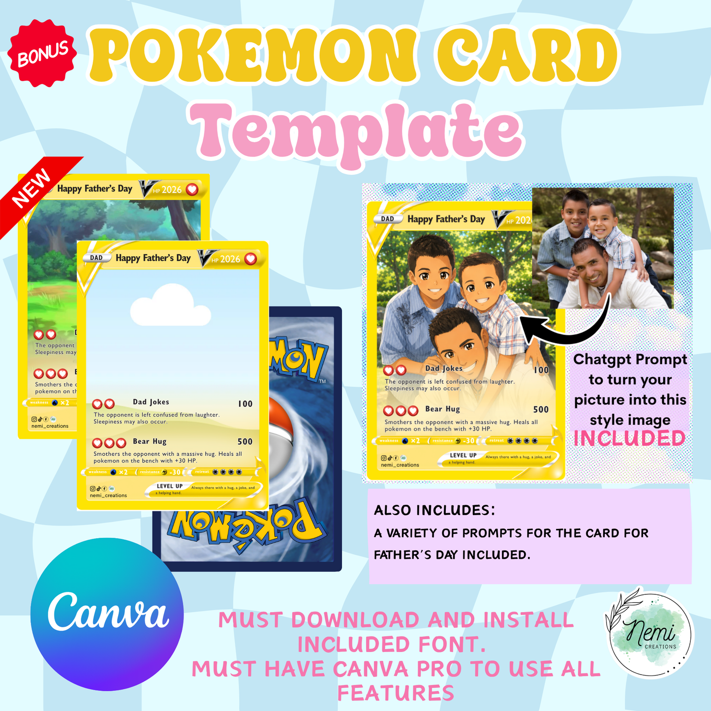 Plantilla Pokey CANVA