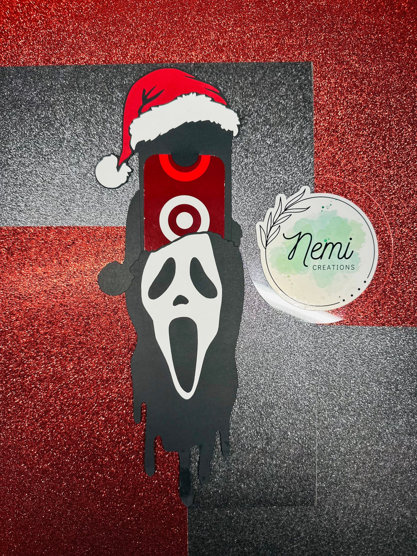 Tarjeta de dinero navideña de Ghostface