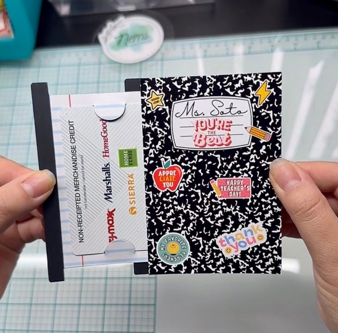 Composition Notebook Money Card