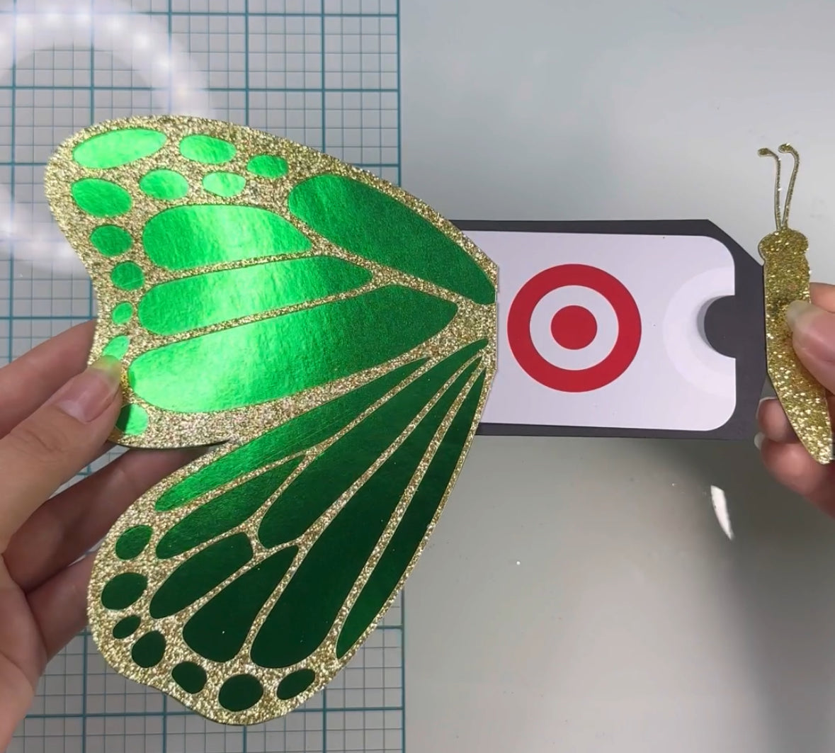 Tarjeta de dinero de mariposa