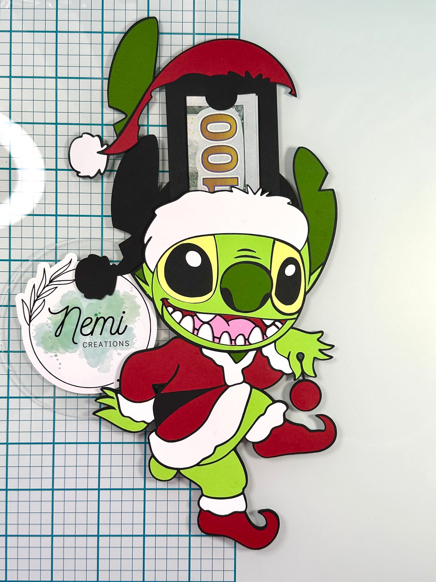 Stitch Grinch Money Card DIGITAL SVG FILES