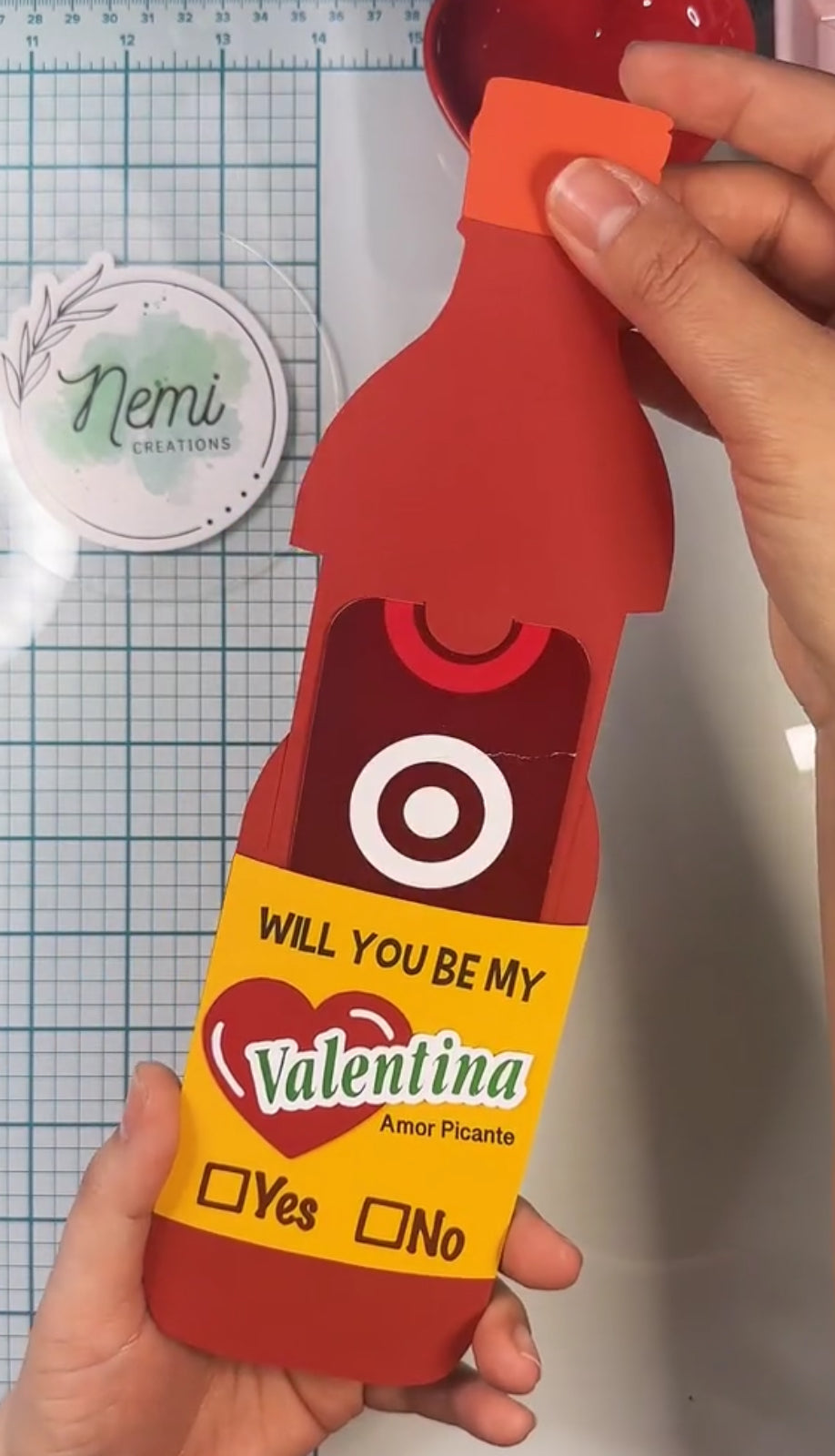 Tarjeta de dinero Sé mi Valentina ARCHIVOS SVG DIGITALES