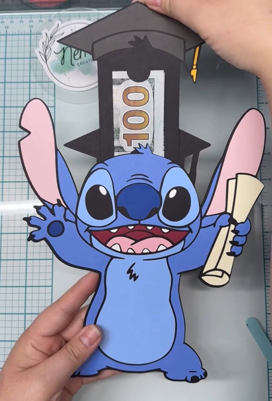 Blue Alien Grad Money Card