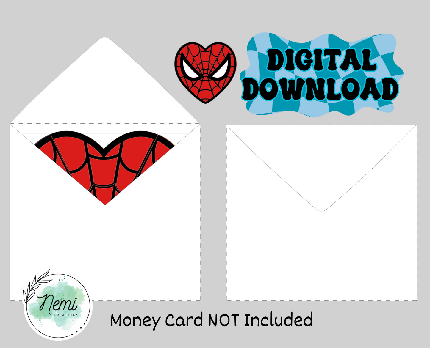 Envelope for Spidey Heart DIGITAL FILE