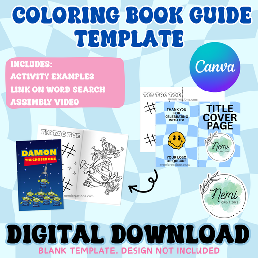 Coloring Book Blank Template CANVA