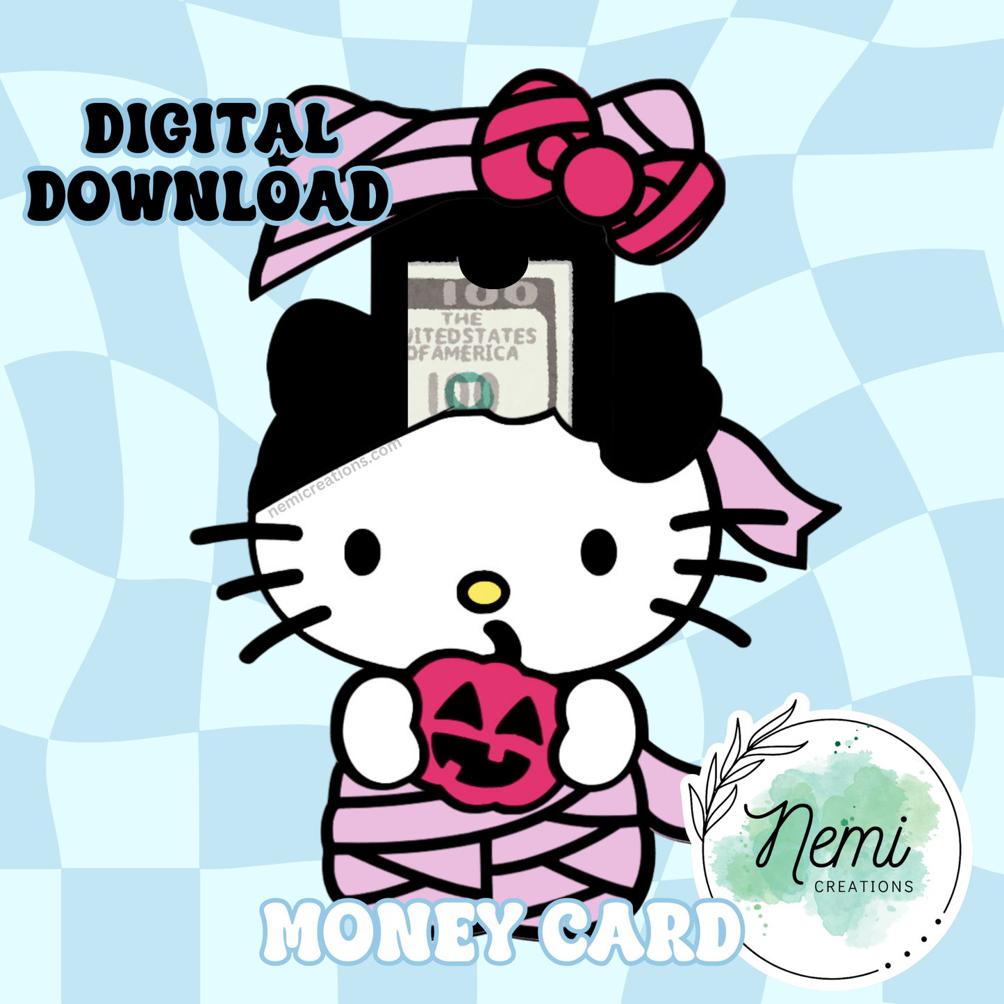 HK Mummy Money Card DIGITAL SVG FILES