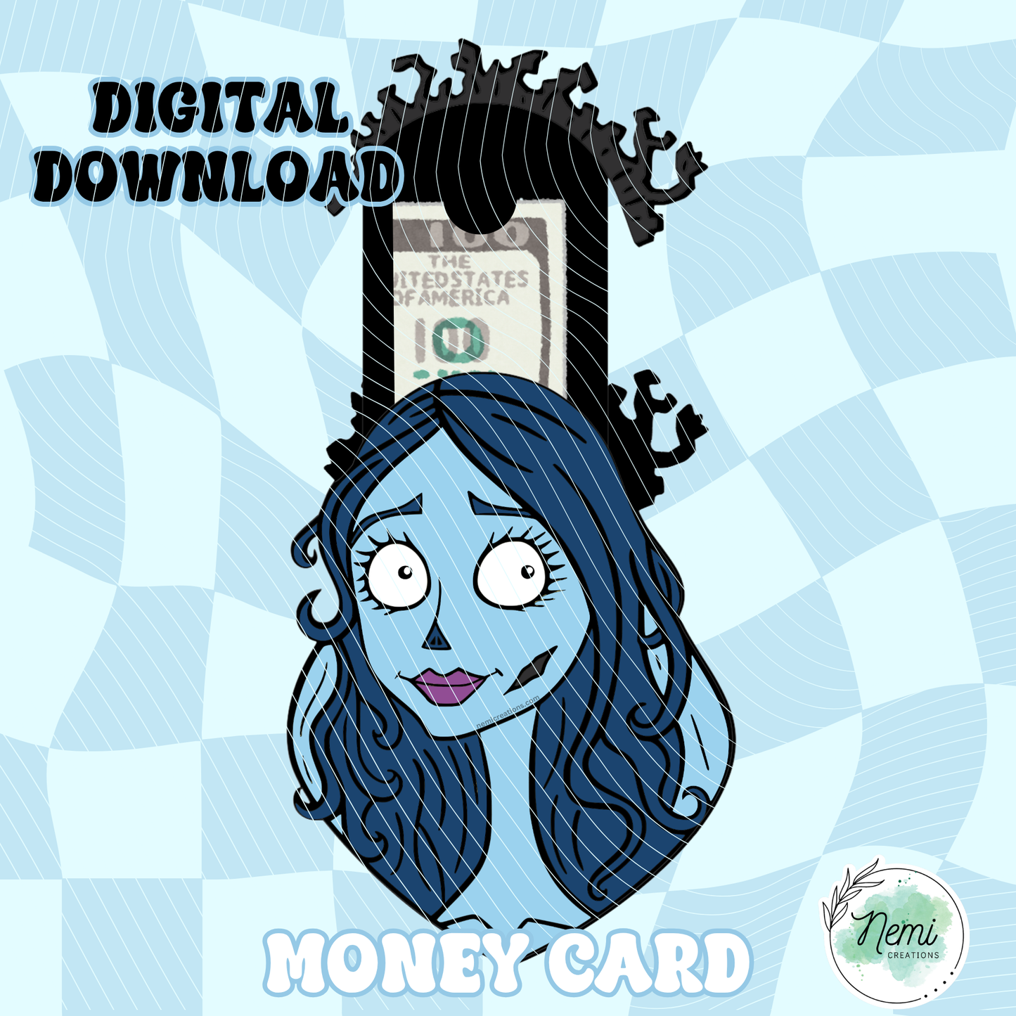 Dead Bride Money Card DIGITAL SVG FILES