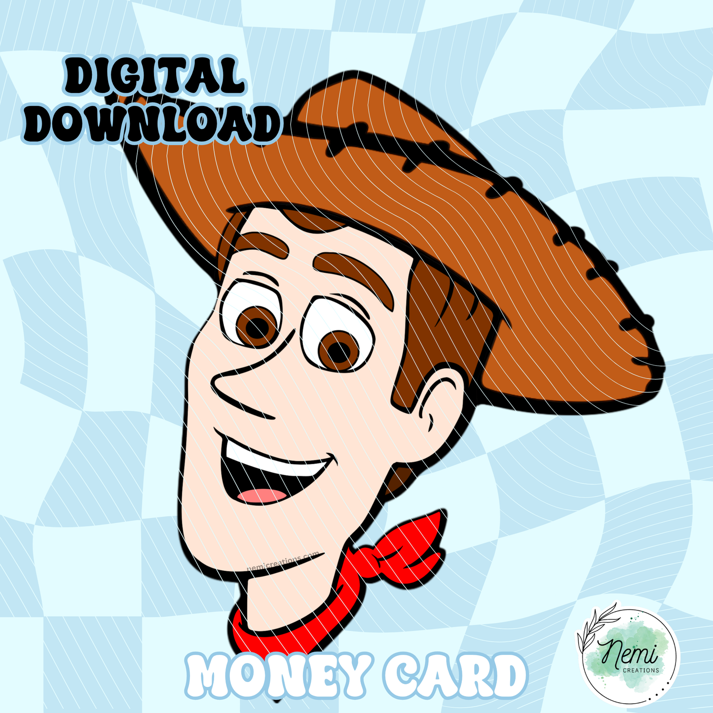 Cowboy Toy Money Card DIGITAL SVG FILES