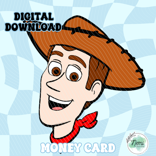 Cowboy Toy Money Card DIGITAL SVG FILES