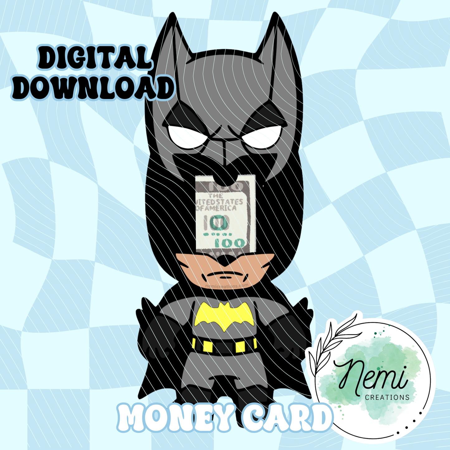 Man-Bat Money Card DIGITAL SVG FILES