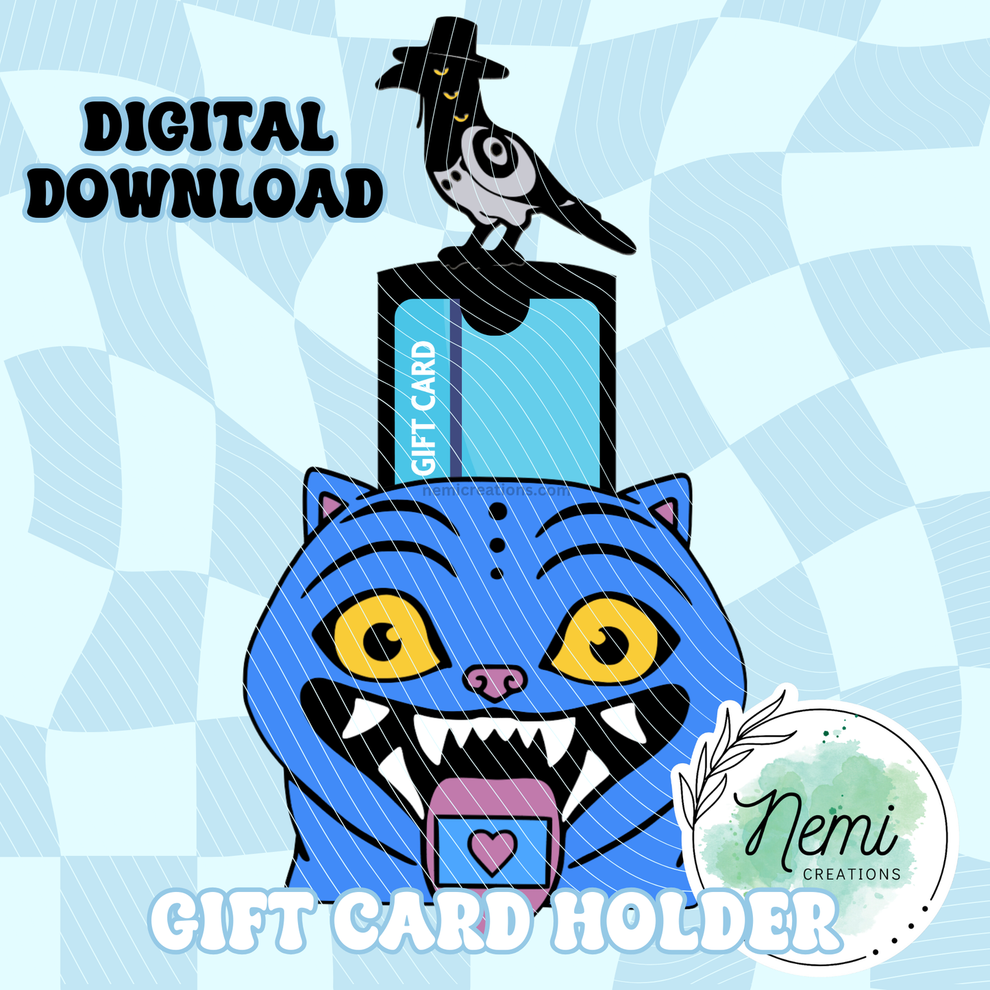 Kpop Blue Tiger Money Card DIGITAL SVG FILES