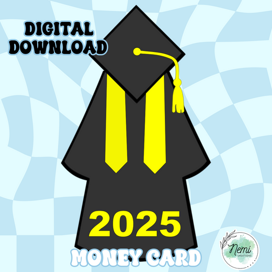 Cap and Gown Money Card DIGITAL SVG FILES
