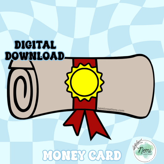Diploma Money Card DIGITAL SVG FILES