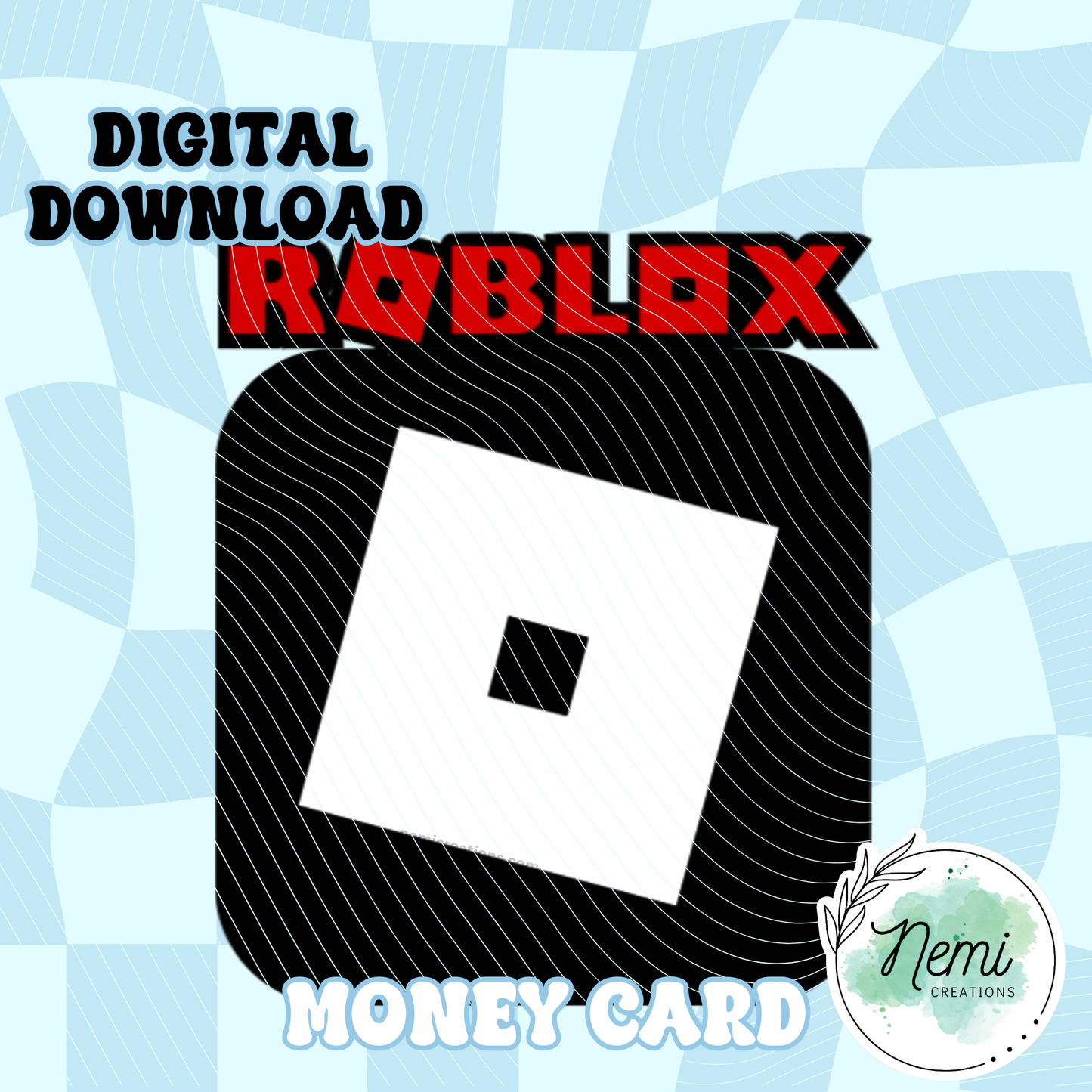 Tarjeta de dinero Robux para juegos (archivos SVG digitales)