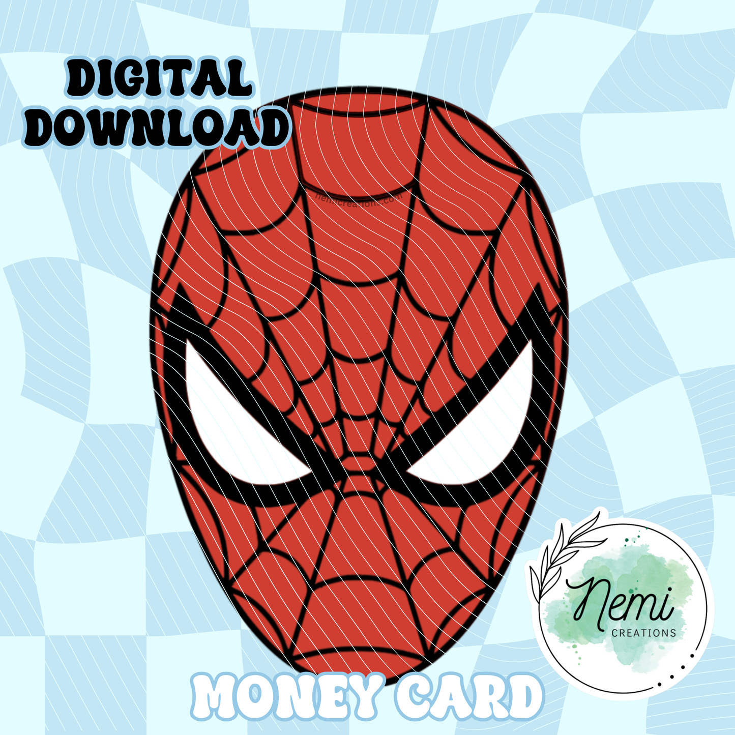 Man Spider Money Card DIGITAL SVG FILES