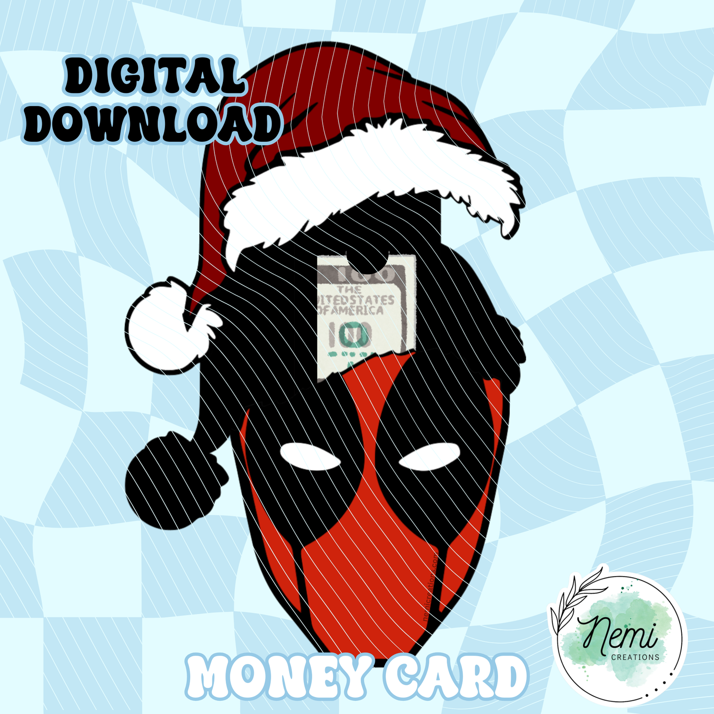 Dead Superhero Money Card DIGITAL SVG FILES