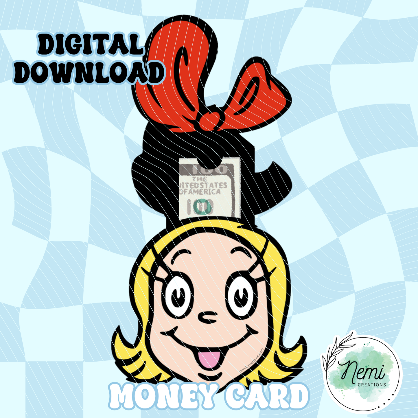 Who Girl Money Card DIGITAL SVG FILES
