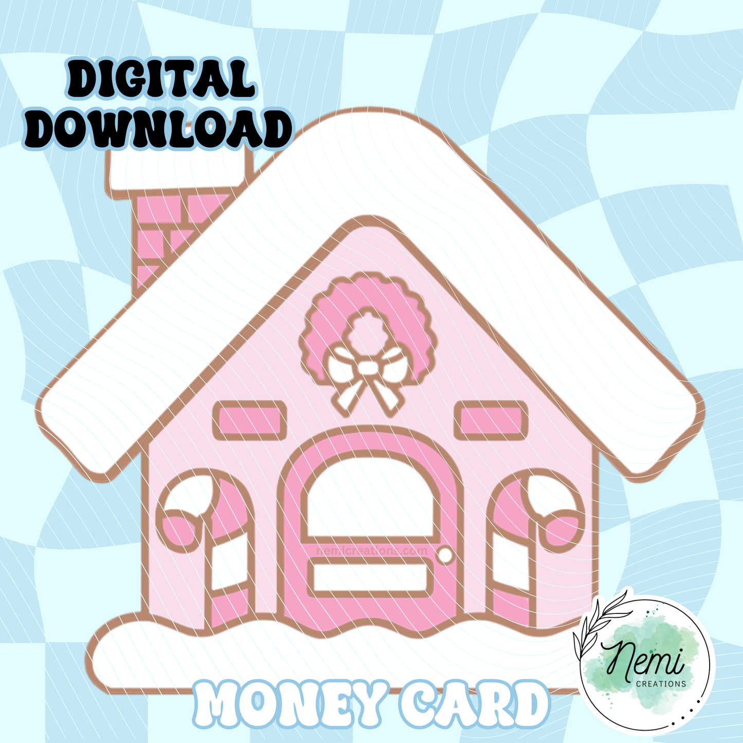Gingerbread House Money Card DIGITAL SVG FILES