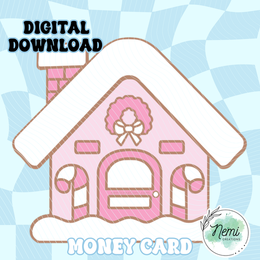 Gingerbread House Money Card DIGITAL SVG FILES