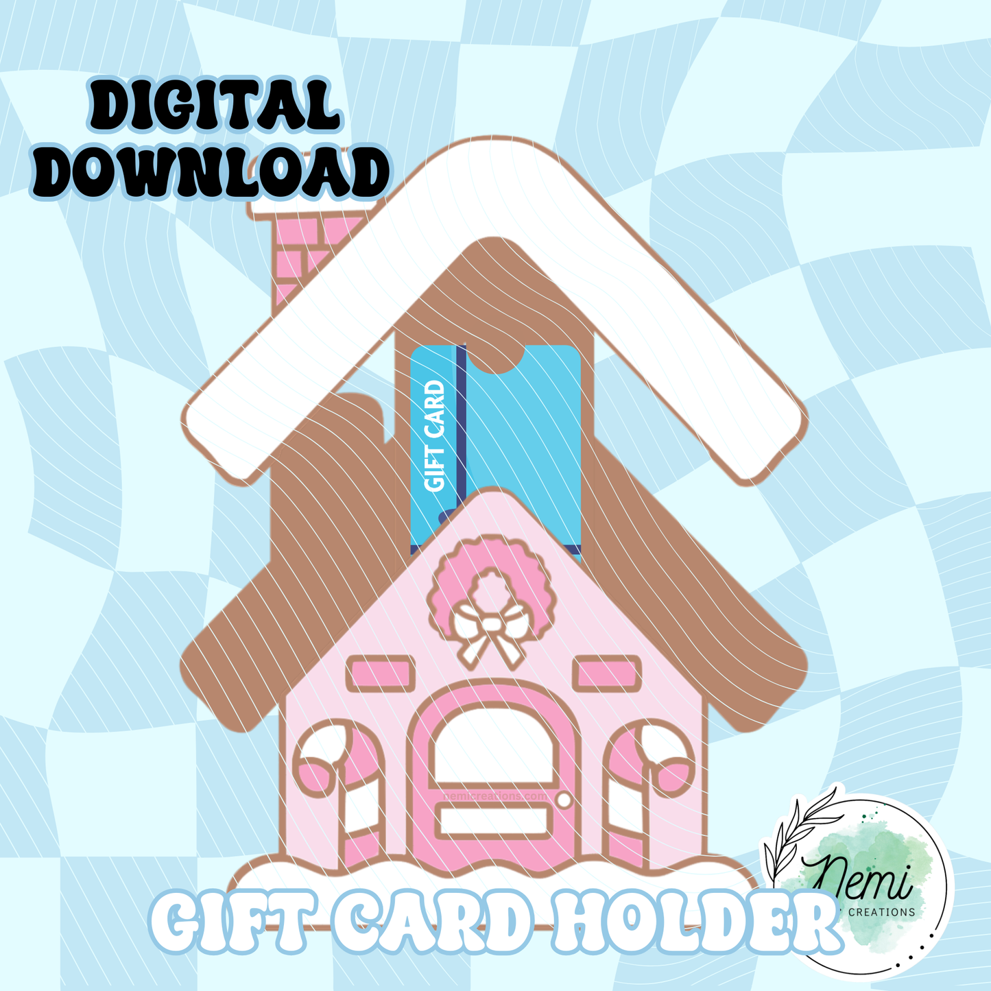Gingerbread House Money Card DIGITAL SVG FILES