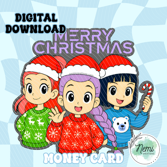 kpop Huntrix Xmas Money Card DIGITAL SVG FILES