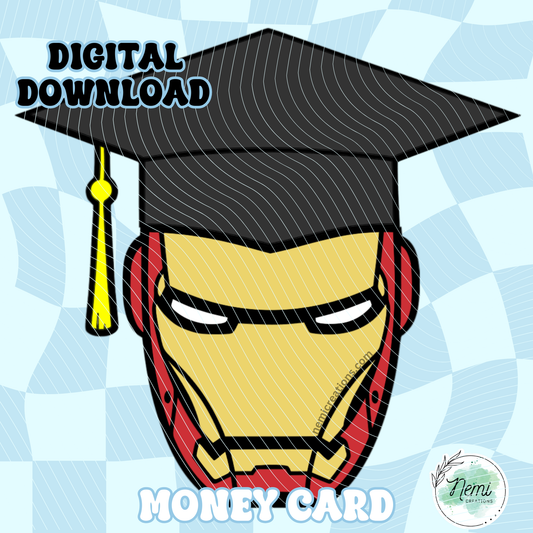 Superhero Iron Grad Money Card DIGITAL SVG FILES