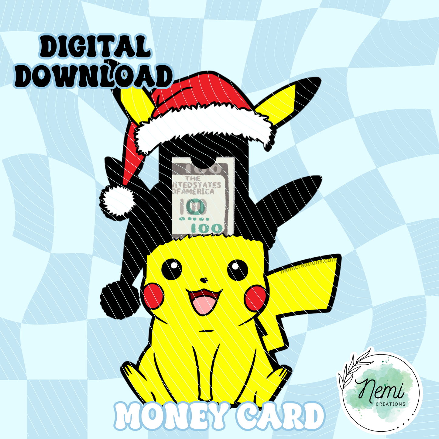 Electric Rodent Christmas Money Card DIGITAL SVG FILES