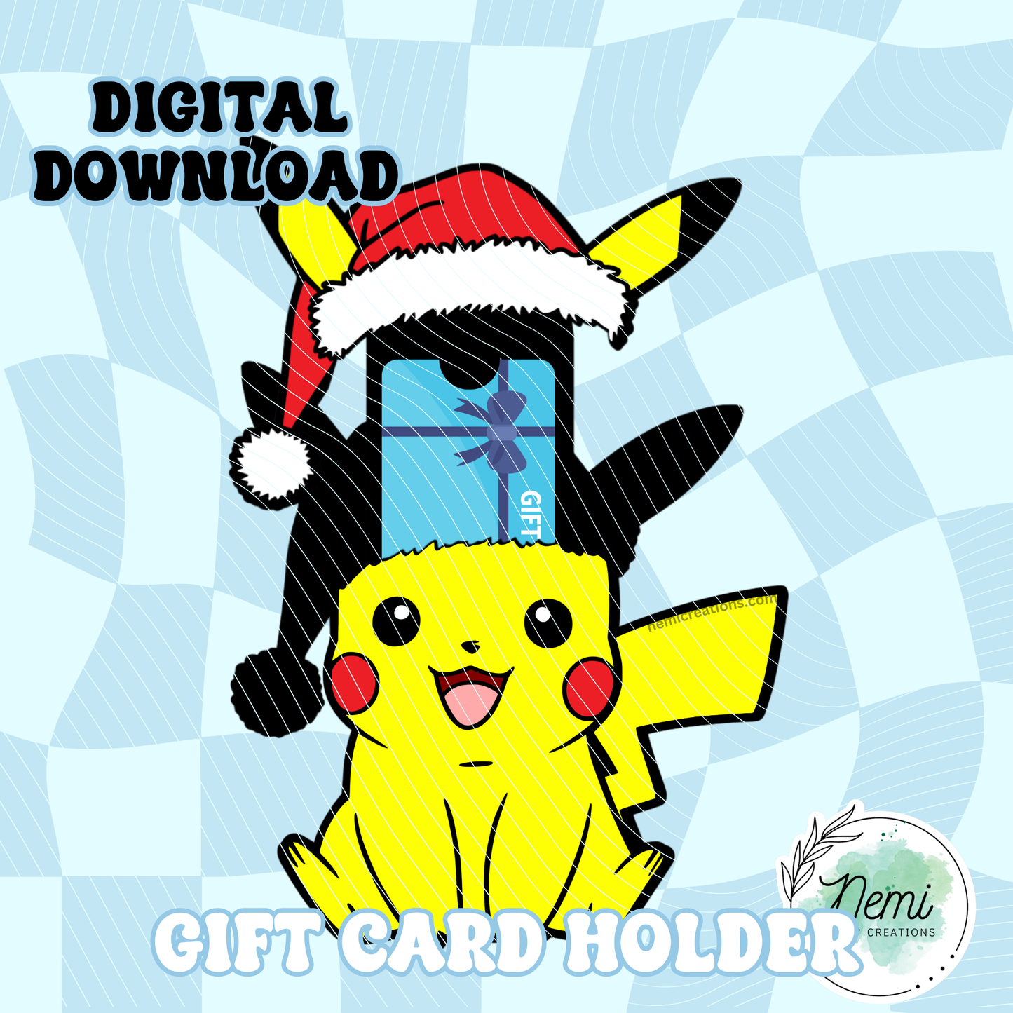 Electric Rodent Christmas Money Card DIGITAL SVG FILES