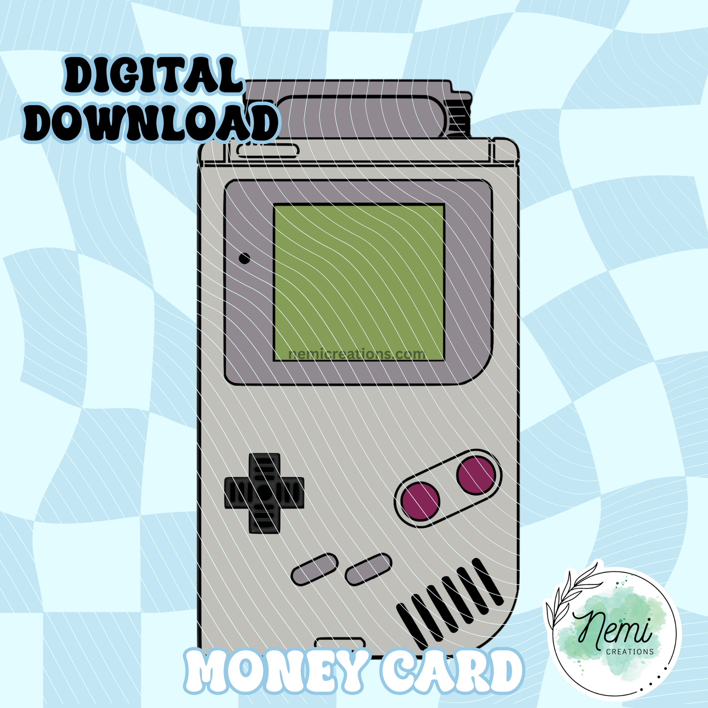 Tarjeta de dinero para juegos portátiles ARCHIVOS SVG DIGITALES