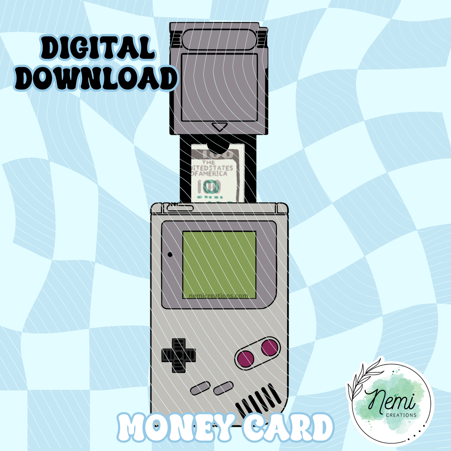 Tarjeta de dinero para juegos portátiles ARCHIVOS SVG DIGITALES