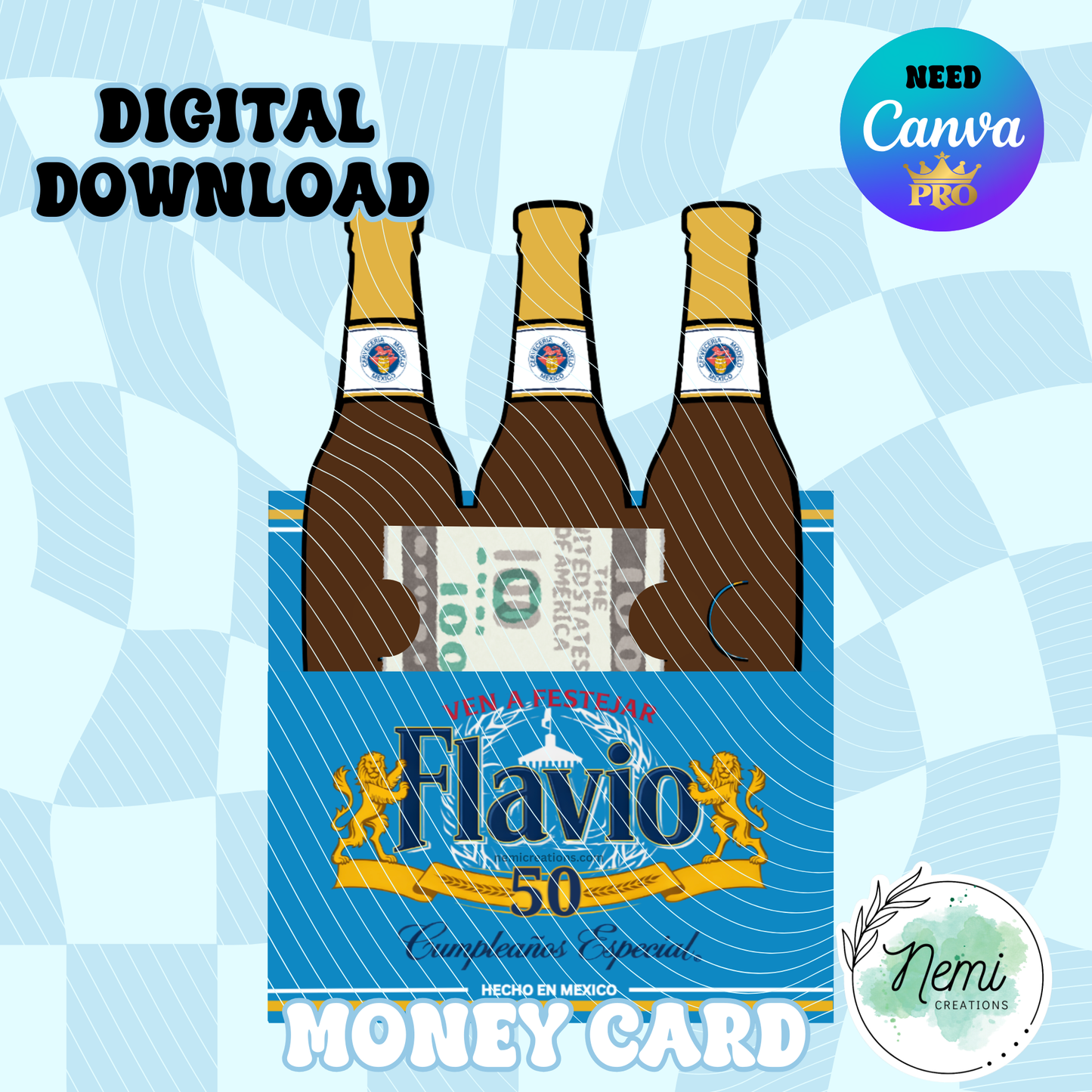 Model Beer Money Card DIGITAL SVG FILES