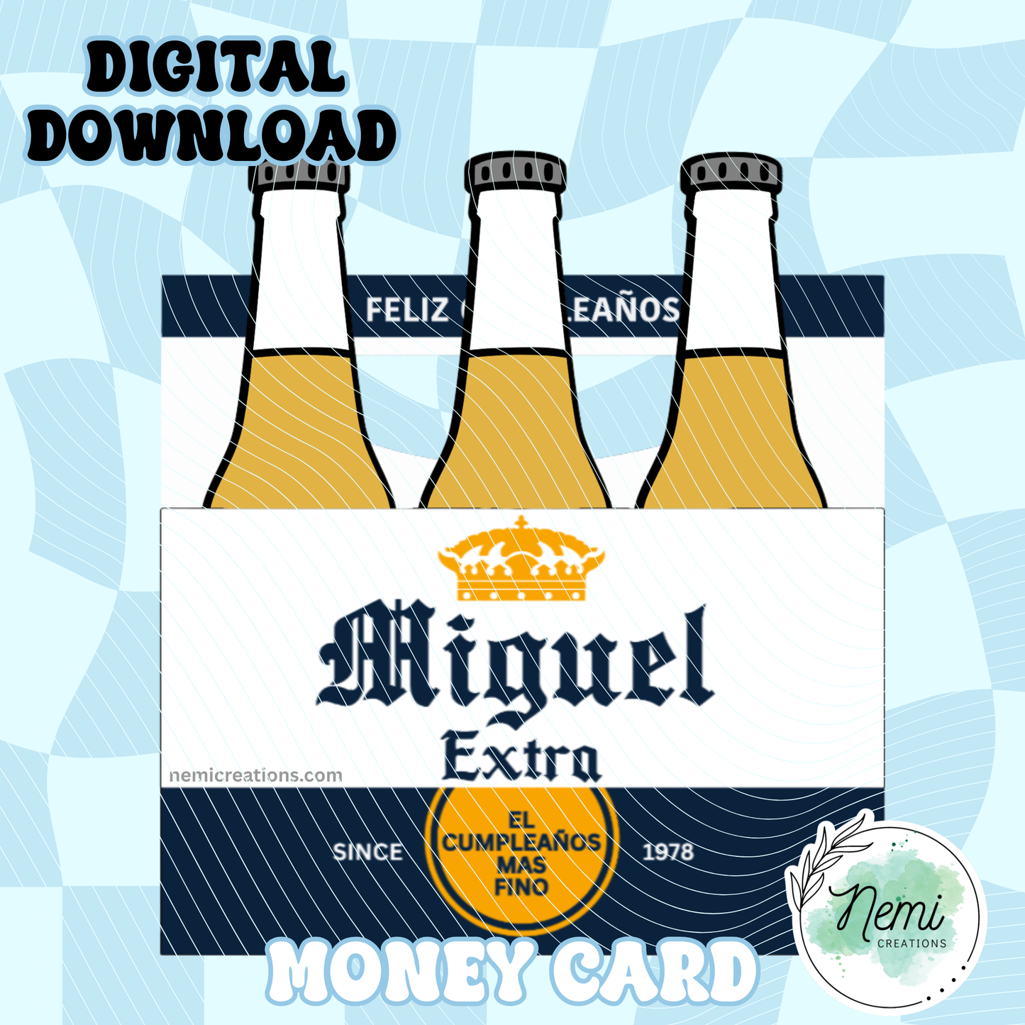 Tarjeta de dinero Crown Beer (archivos SVG digitales)