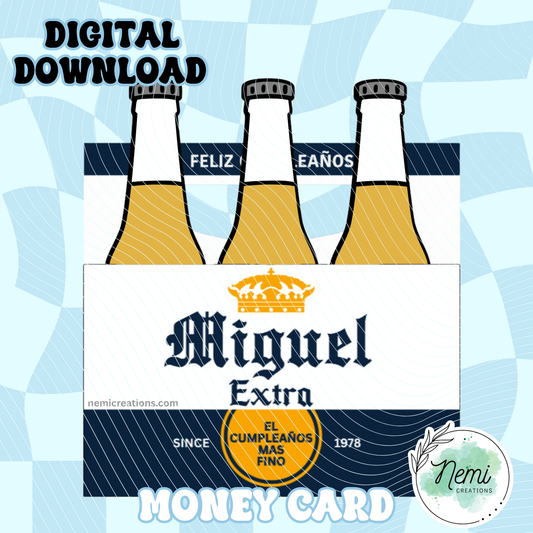 Tarjeta de dinero Crown Beer (archivos SVG digitales)