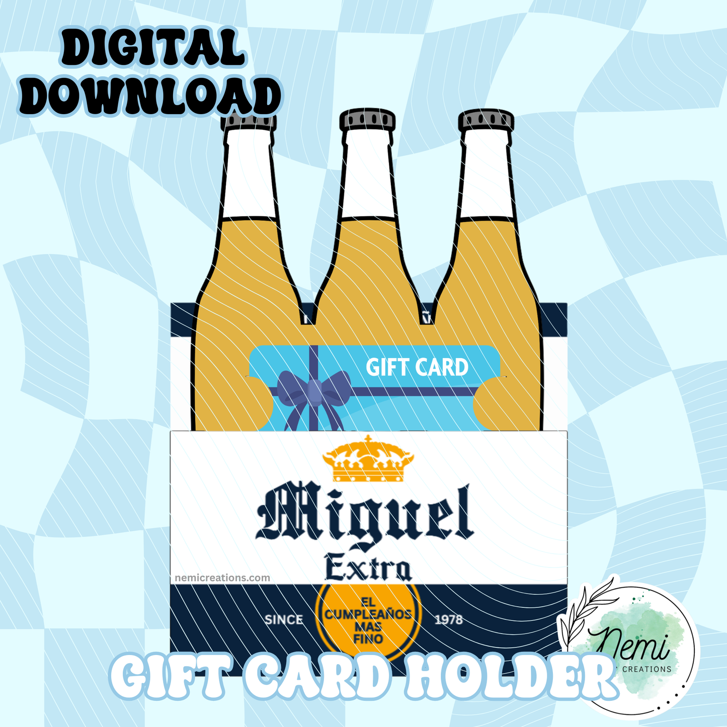 Tarjeta de dinero Crown Beer (archivos SVG digitales)