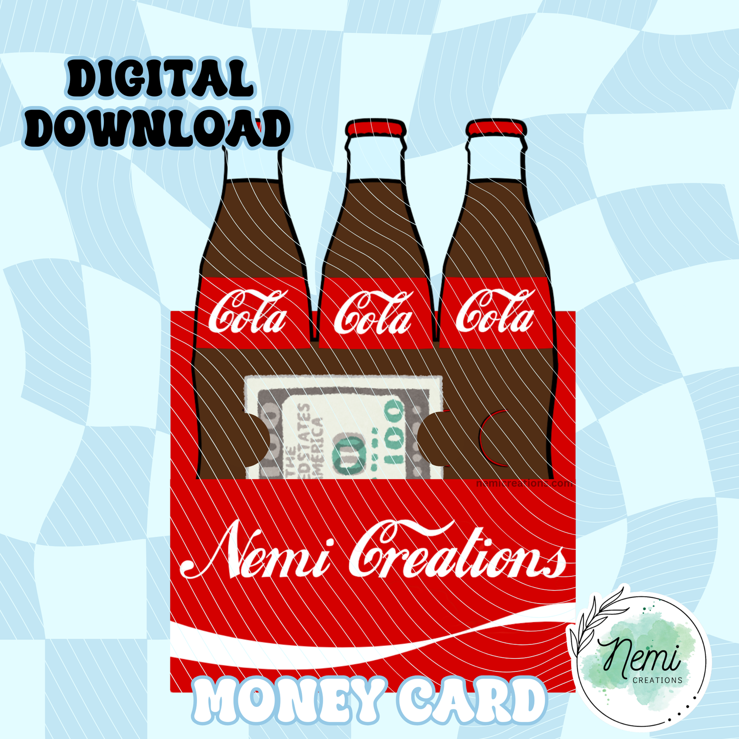 Cola Money Card DIGITAL SVG FILES