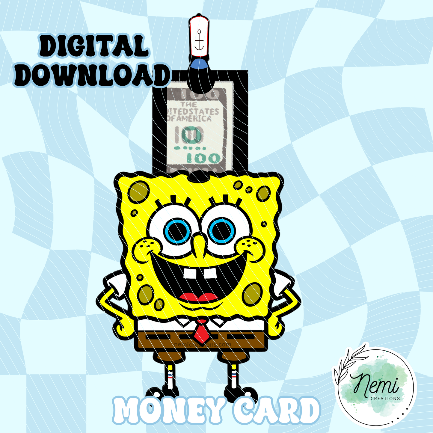 Sea Sponge Money Card DIGITAL SVG FILES