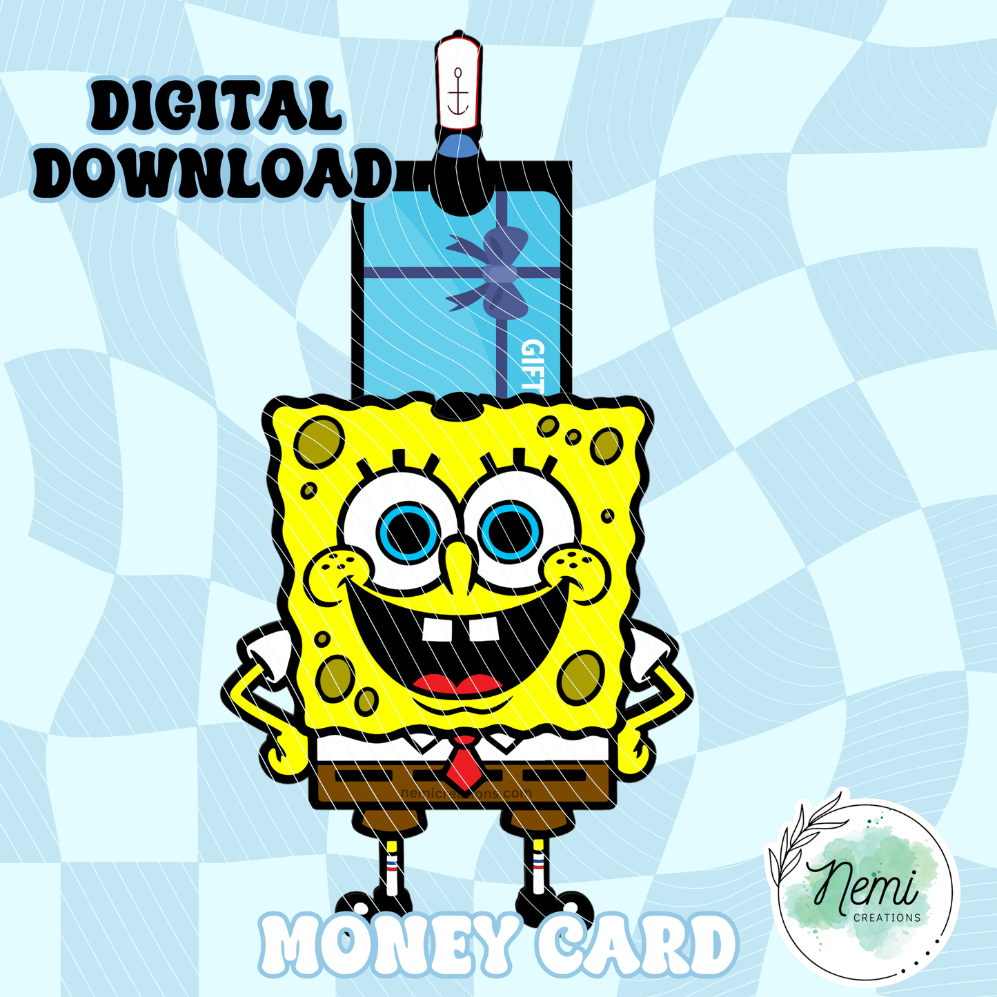 Sea Sponge Money Card DIGITAL SVG FILES