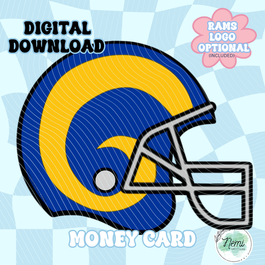 Football Helmet Money Card DIGITAL SVG FILES