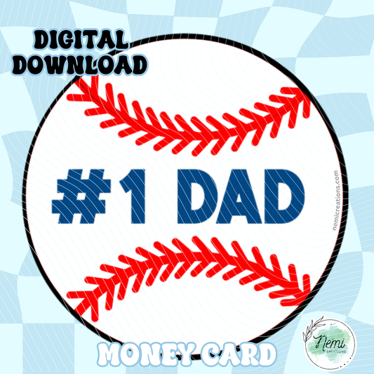 Baseball Money Card DIGITAL SVG FILES